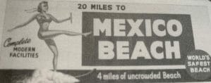 Vintage ad for Mexico Beach