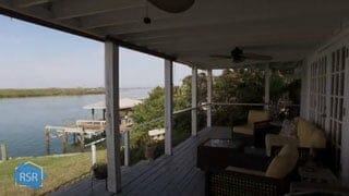 View from a lanai looking at the water